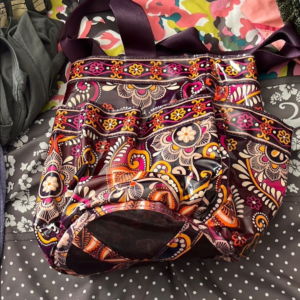 Floral Purple and Orange Women's Bag